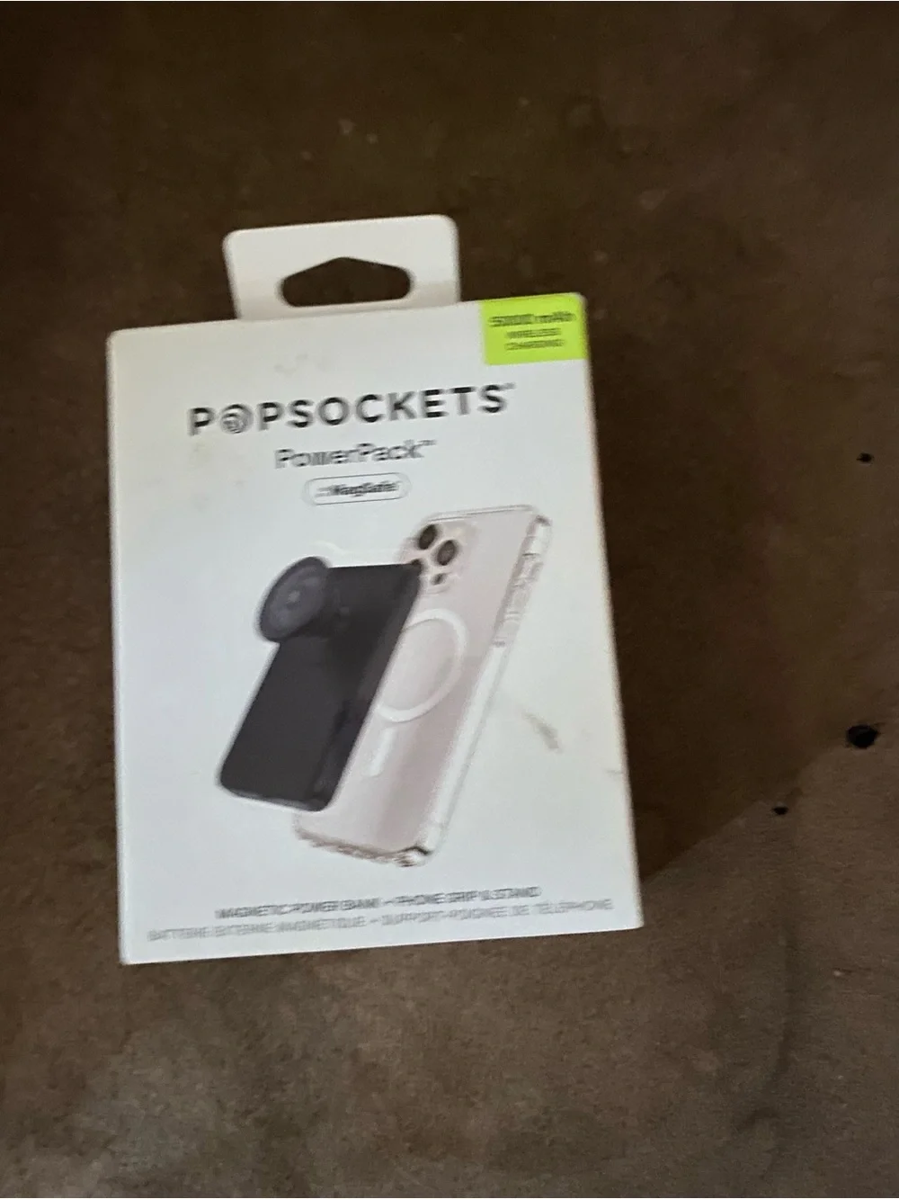 PopSockets PowerPack Magnetic Phone Grip & Charger - White Box Fits I phone 15